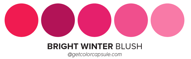 Bright Winter Blush Colors Makeup